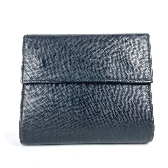 PRADA logo System notebook stationery Notebook cover Leather Black - Picture 1 of 14